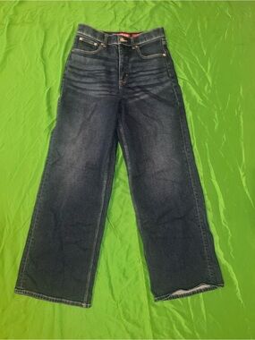 SPANX Dark Blue Relaxed Wide-Leg Jeans size Medium